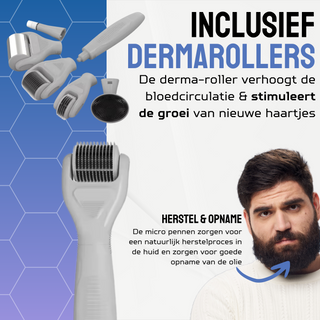6 In 1 Dermaroller Baardgroei set