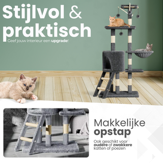 Krabpaal 148cm - Grijs