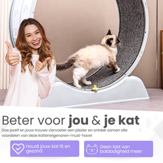 Katten loopwiel Wit