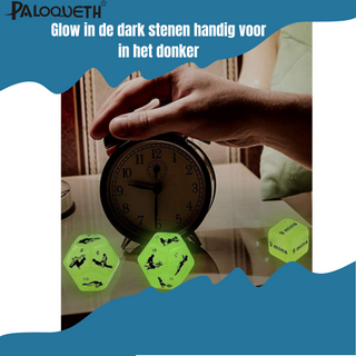 Erotische Dobbelsteenset - Glow in the dark