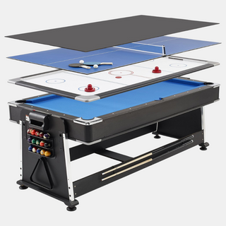 4 in 1 Multitafel: Pooltafel/ Tafeltennis & Airhockey