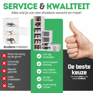 Transparante Schoenboxen - Set van 3