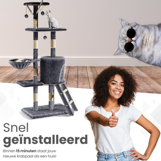 Krabpaal 148cm - Grijs