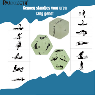 Erotische Dobbelsteenset - Glow in the dark