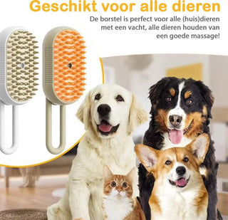 Dierenharen Borstel met Sprayfunctie