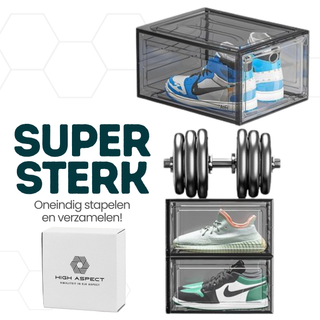 Schoenen opbergbox - Transparant Zwart