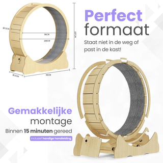 Katten Renwiel / loopwiel Hout