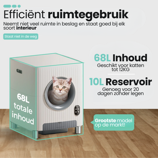 Automatische / Zelfreinigende Kattenbak S2 XXL 68L