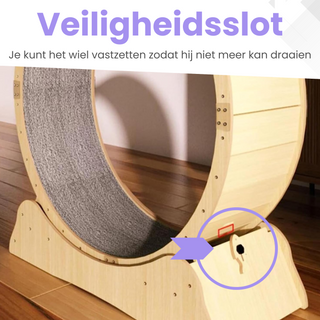 Katten Renwiel / loopwiel Hout