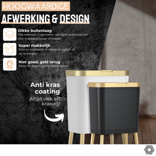 Prullenbak op pootjes - 15L