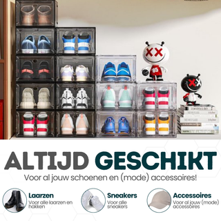 Schoenen opbergbox - Transparant Zwart