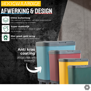 Prullenbak op Pootjes 15L - Mint Groen