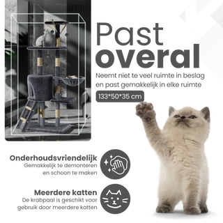 Krabpaal 148cm - Grijs