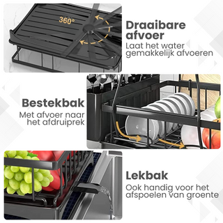 Afdruiprek XL - met Afvoer