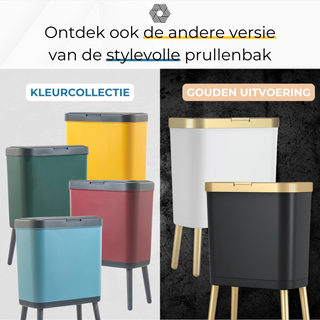 Prullenbak op Pootjes 15L - Geel