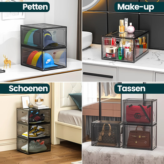 Schoenen opbergbox - Transparant Zwart