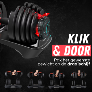 Verstelbare Dumbbell - 2 Tot 24 KG