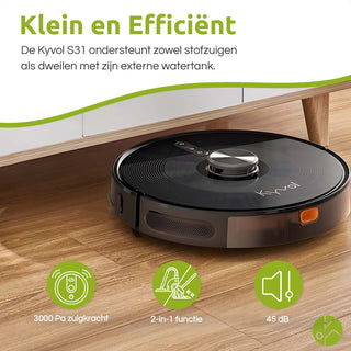 Kyvol S31 Robotstofzuiger & Dweilcombinatie