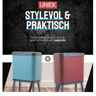 Prullenbak op Pootjes 15L - Geel