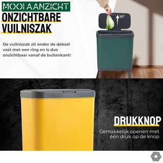 Prullenbak op Pootjes 15L - Geel