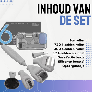 6 In 1 Dermaroller Baardgroei set