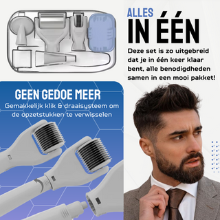 6 In 1 Dermaroller Baardgroei set