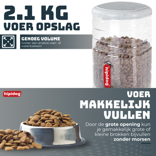 Hipidog Dierenvoederset Grijs