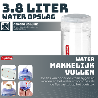 Hipidog Waterbak Grijs