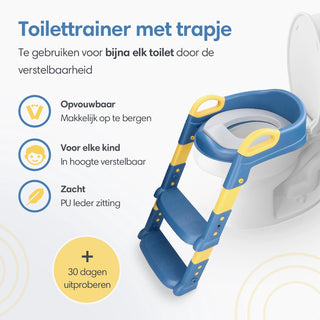 WC Verkleiner met Trapje - Blauw