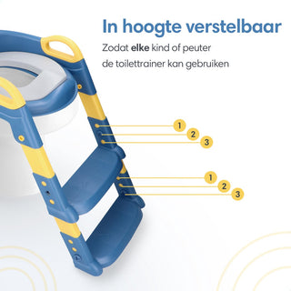 WC Verkleiner met Trapje - Blauw