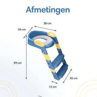 WC Verkleiner met Trapje - Blauw