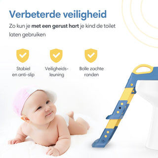 WC Verkleiner met Trapje - Blauw