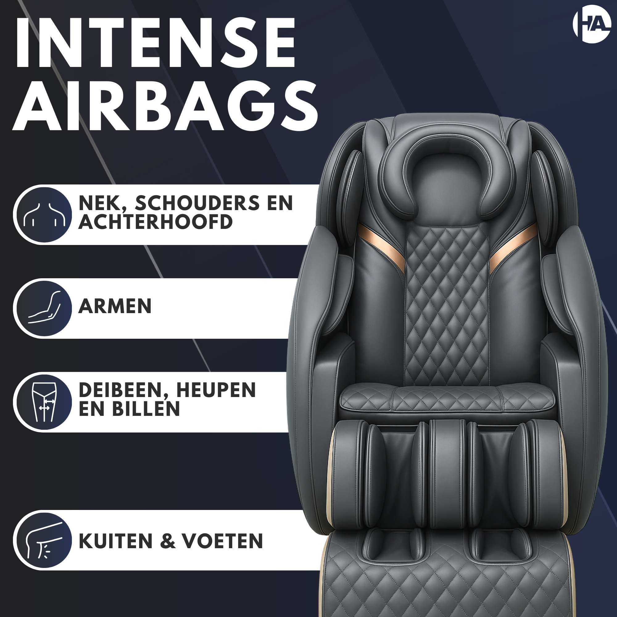 High Aspect® Massagestoel D1 - Classic Grey