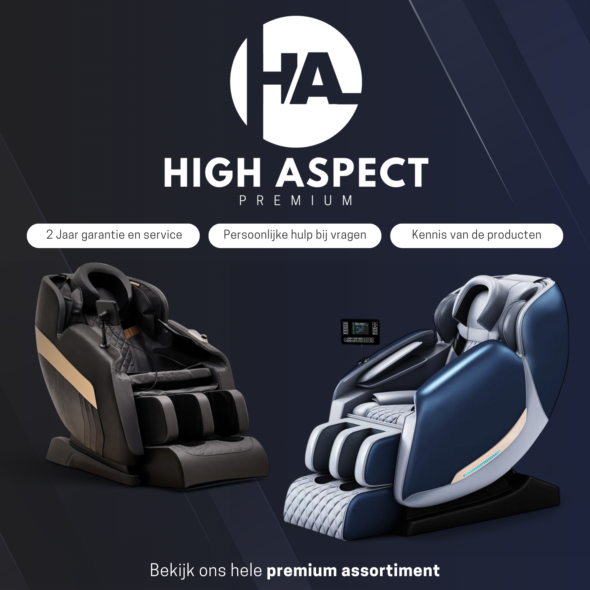 High Aspect® Massagestoel D1 - Classic Grey