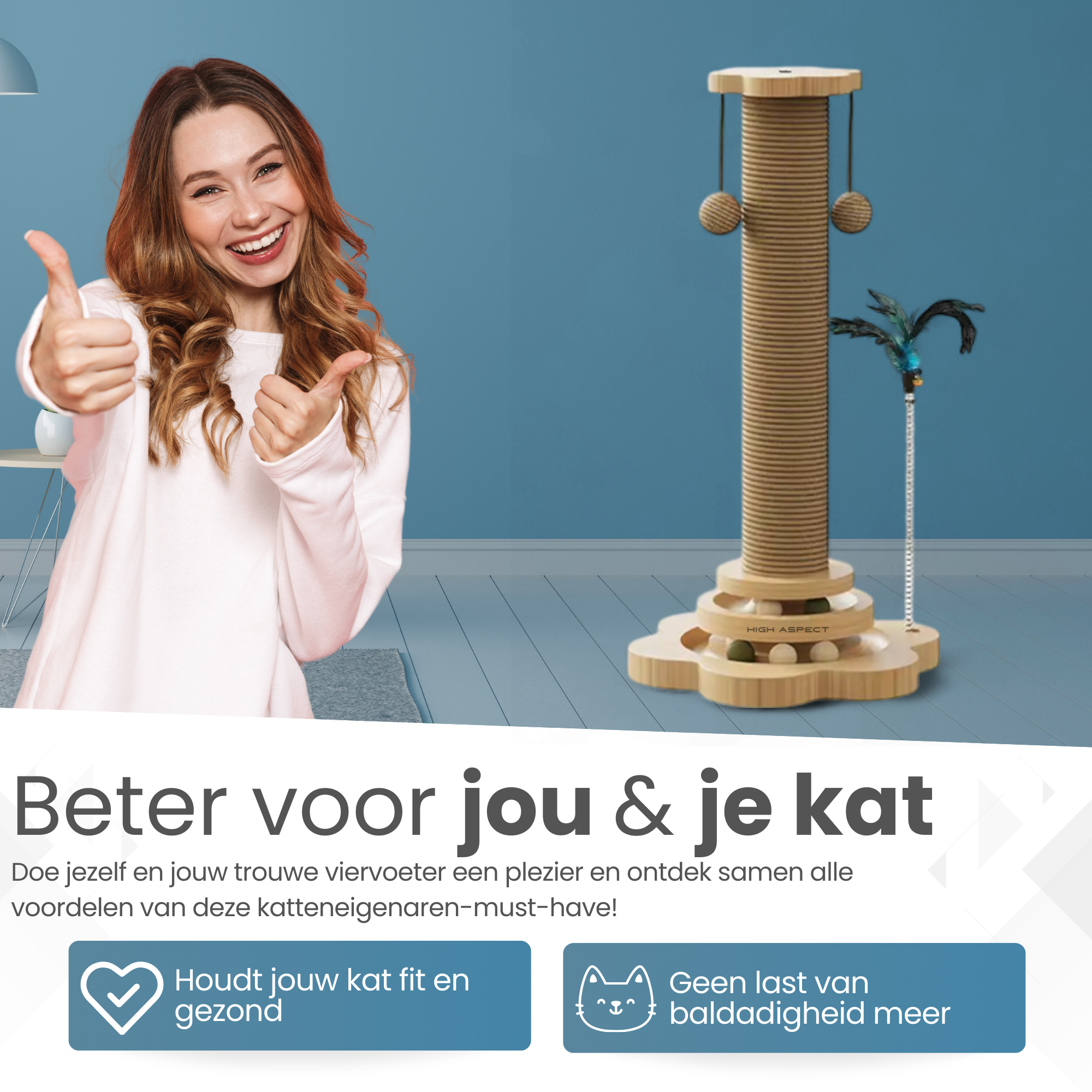 Krabpaal 46cm - met Speeltjes