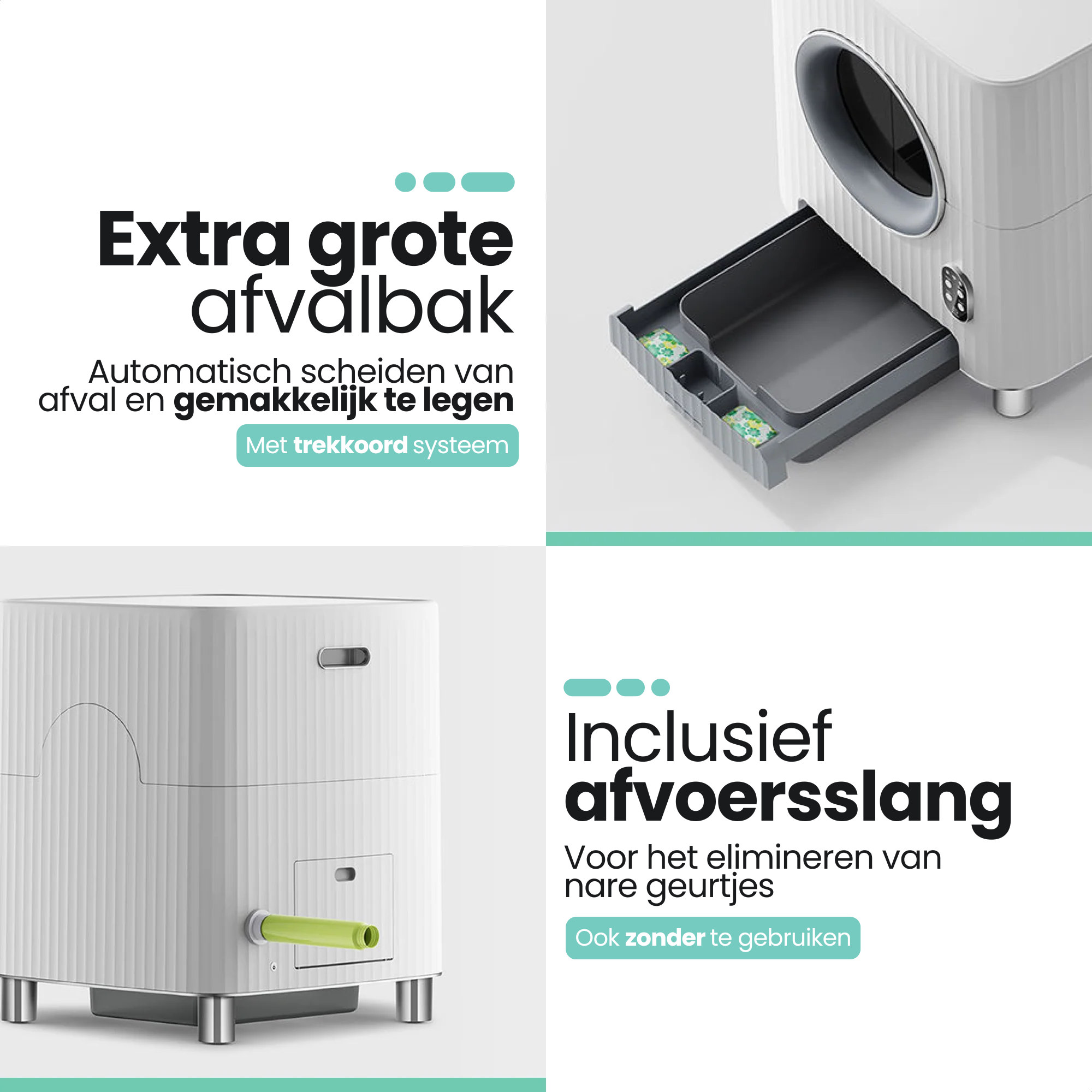 Automatische / Zelfreinigende Kattenbak S2 XXL 68L