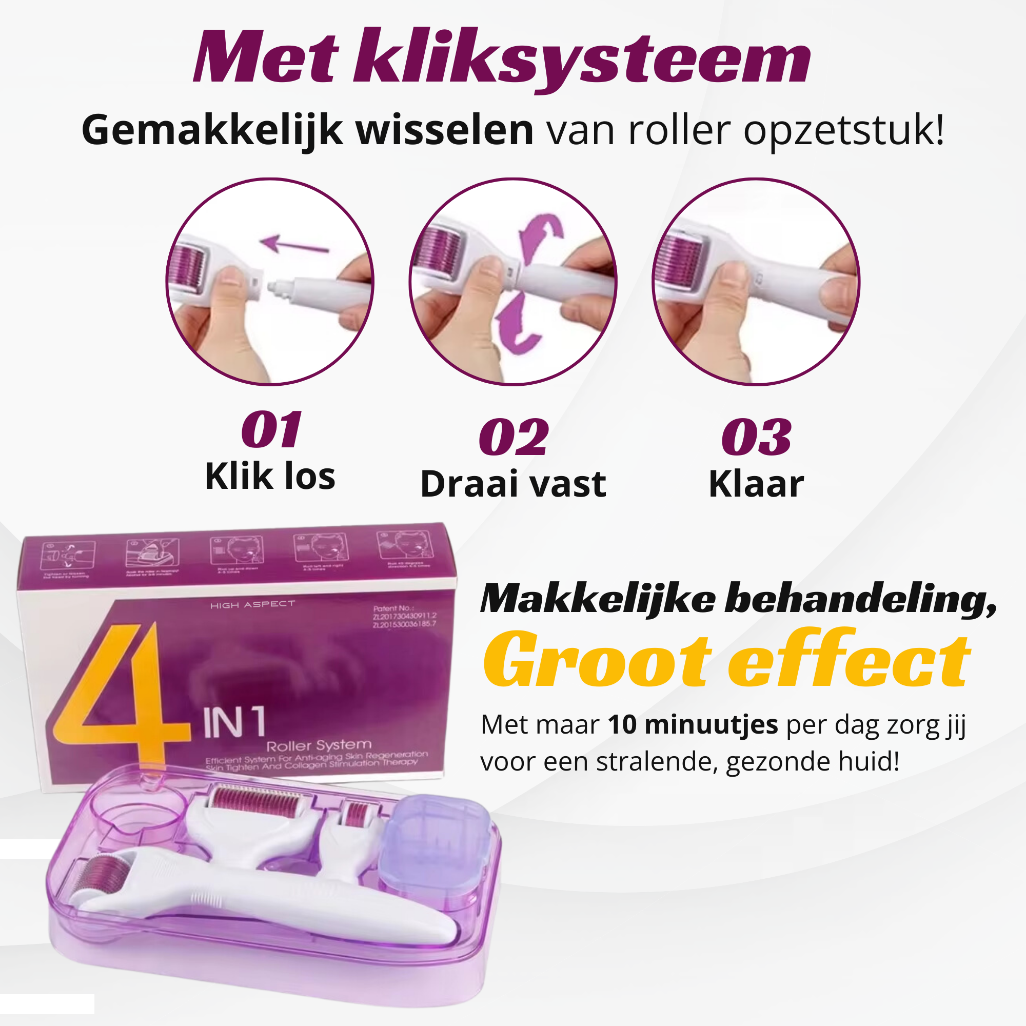 Dermarollerset 4 in 1