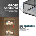 Schoenen opbergbox - Transparant Zwart