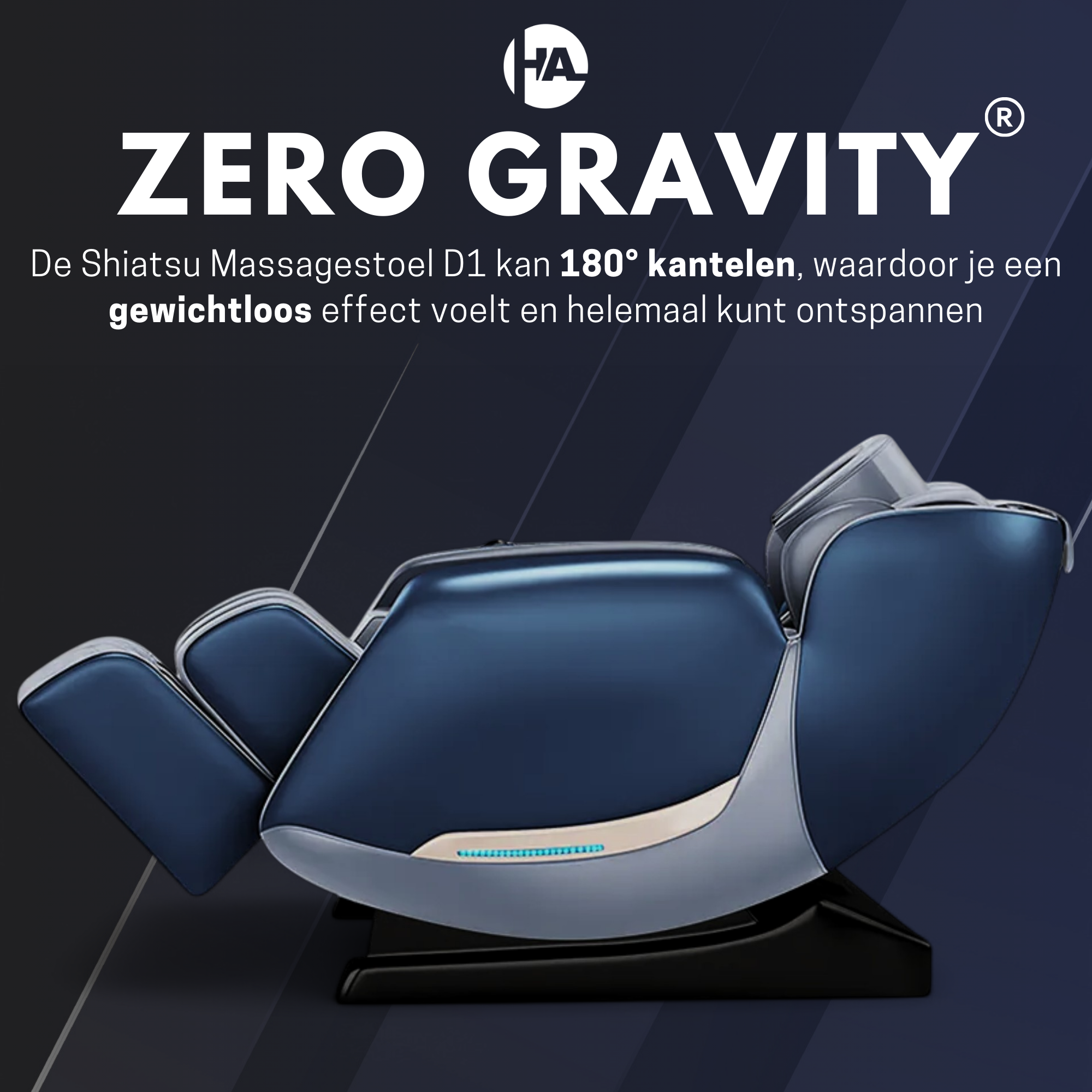 High Aspect® Massagestoel D1 - Midnight Blue