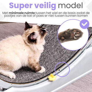 Katten loopwiel Wit
