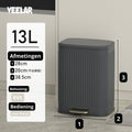 Pedaal Prullenbak 13L - Wit