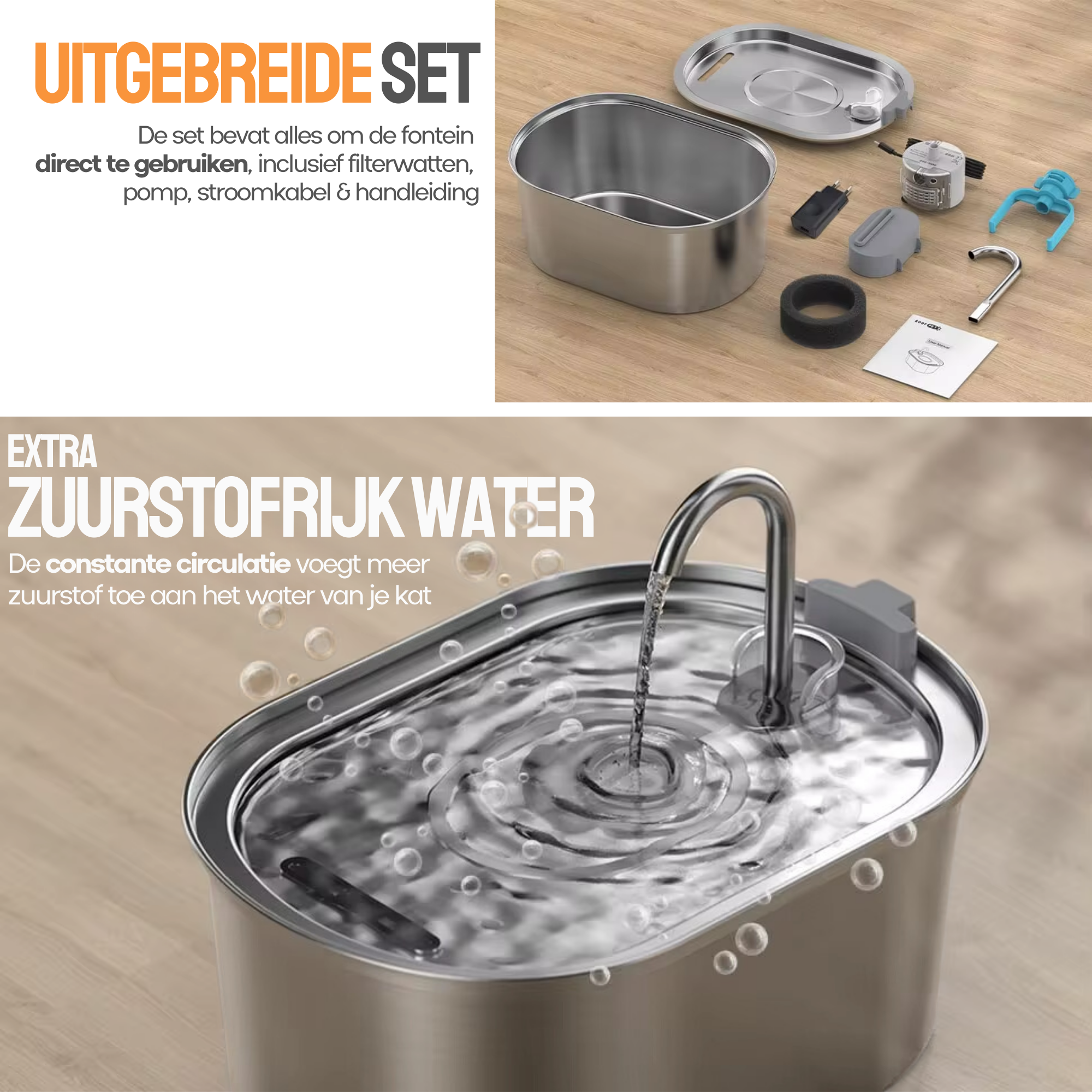 RVS Drinkfontein - met Kraantje
