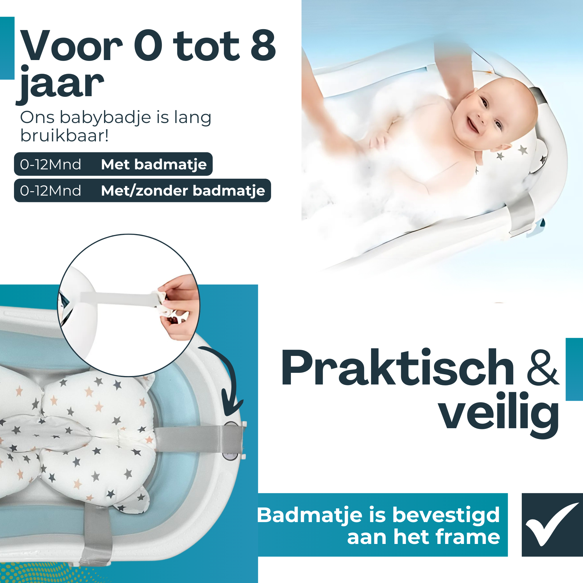 Kinder- & Baby bad met Thermometer