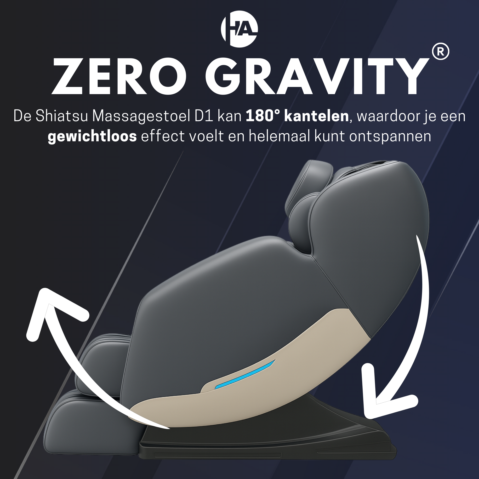 High Aspect® Massagestoel D1 - Classic Grey
