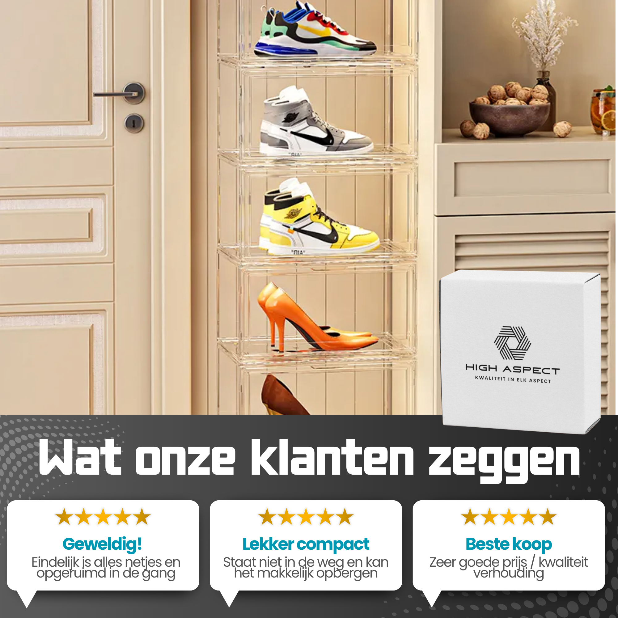 Schoenen opbergbox - Transparant