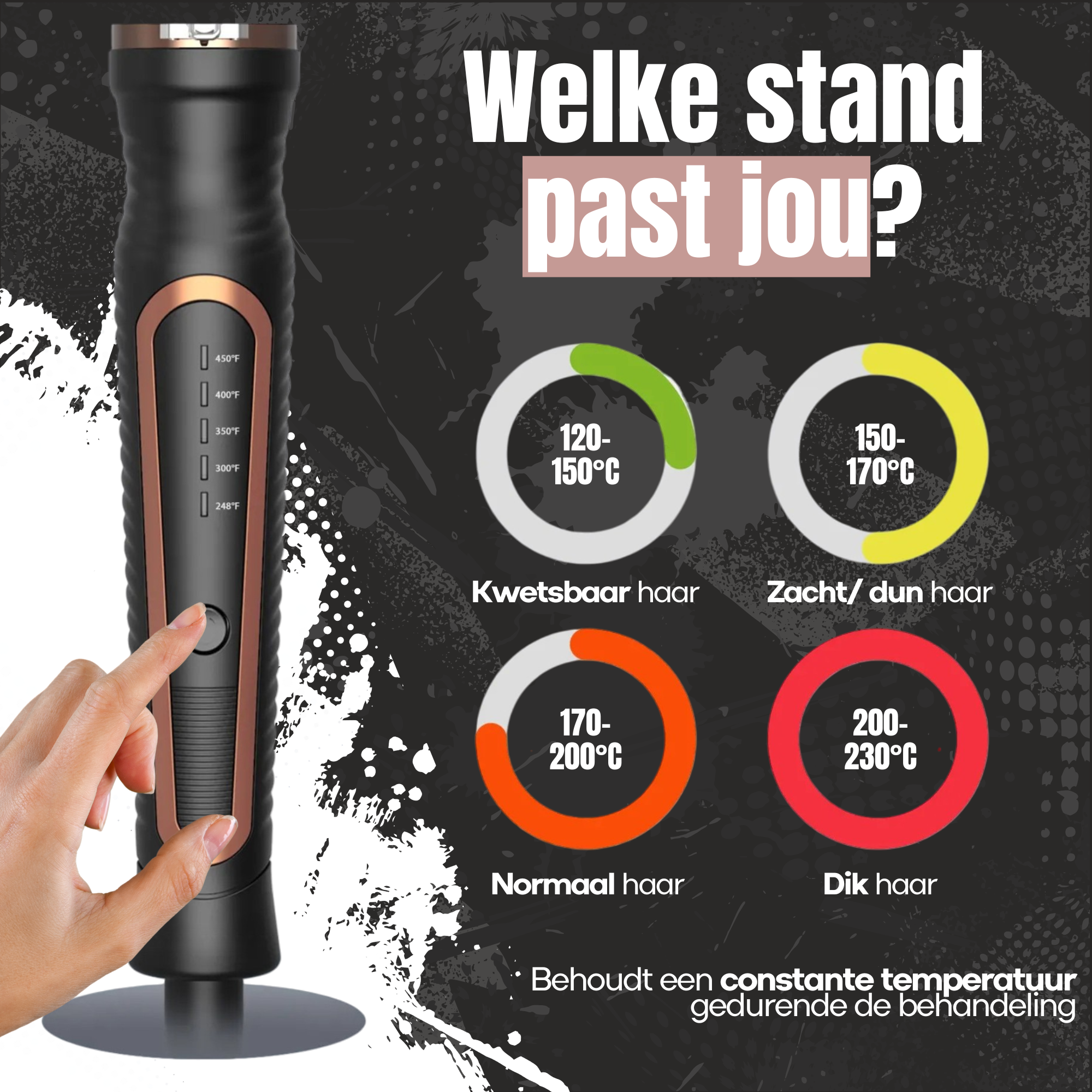 2 In 1 Krul- & stijltang - Klikmodel
