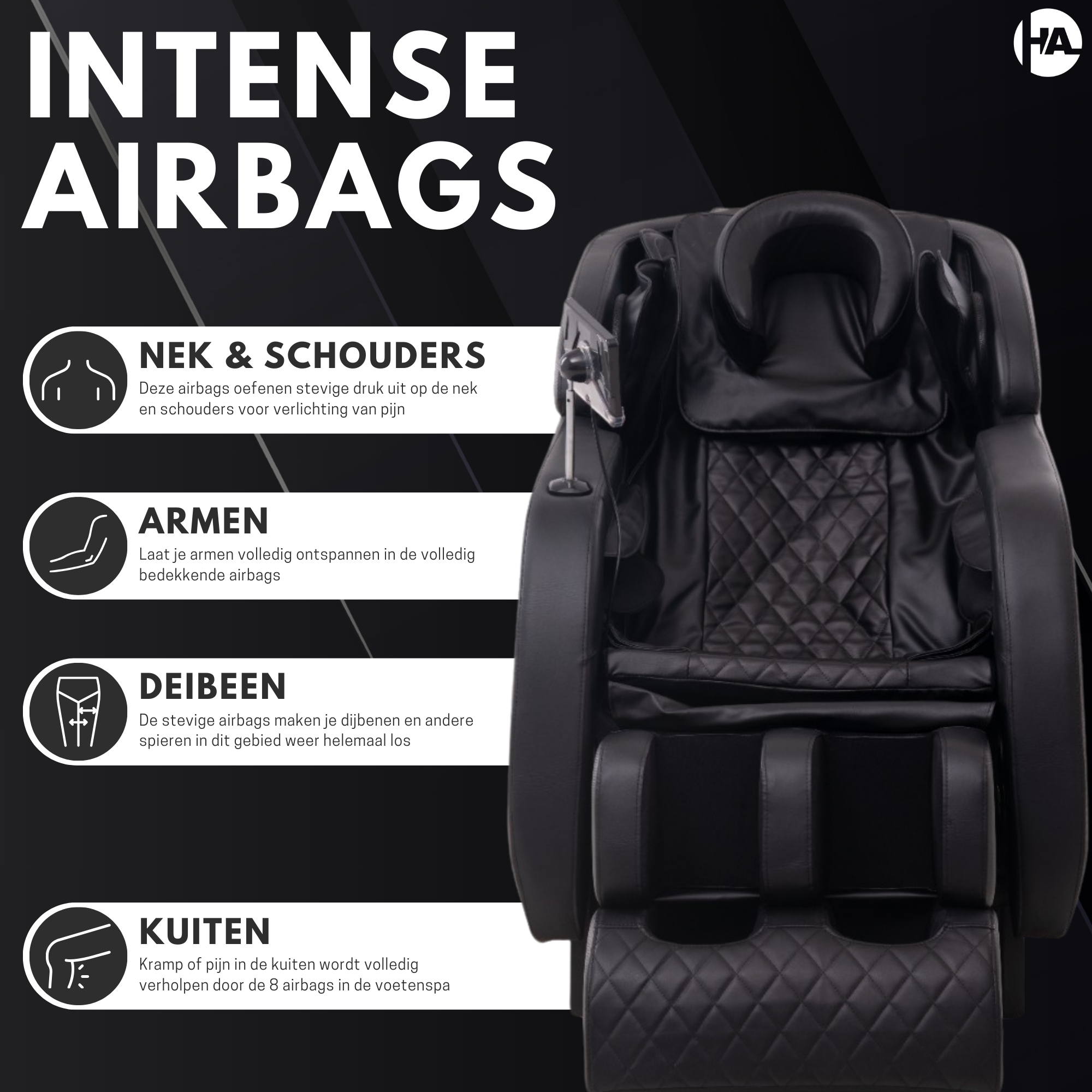 High Aspect® Massagestoel P1 - Classic Black