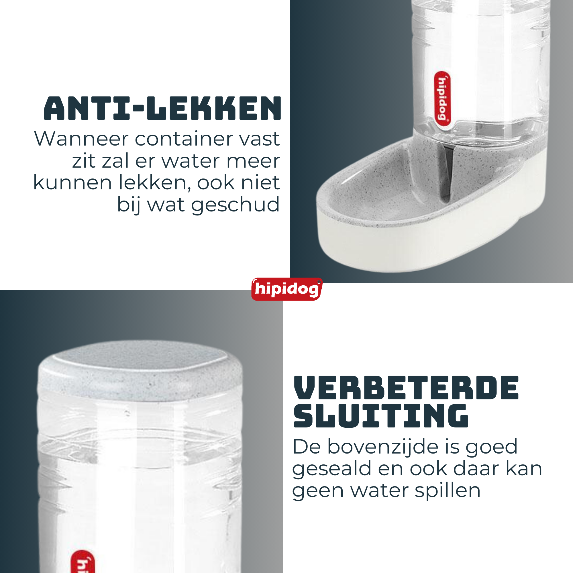 Hipidog Waterbak Grijs
