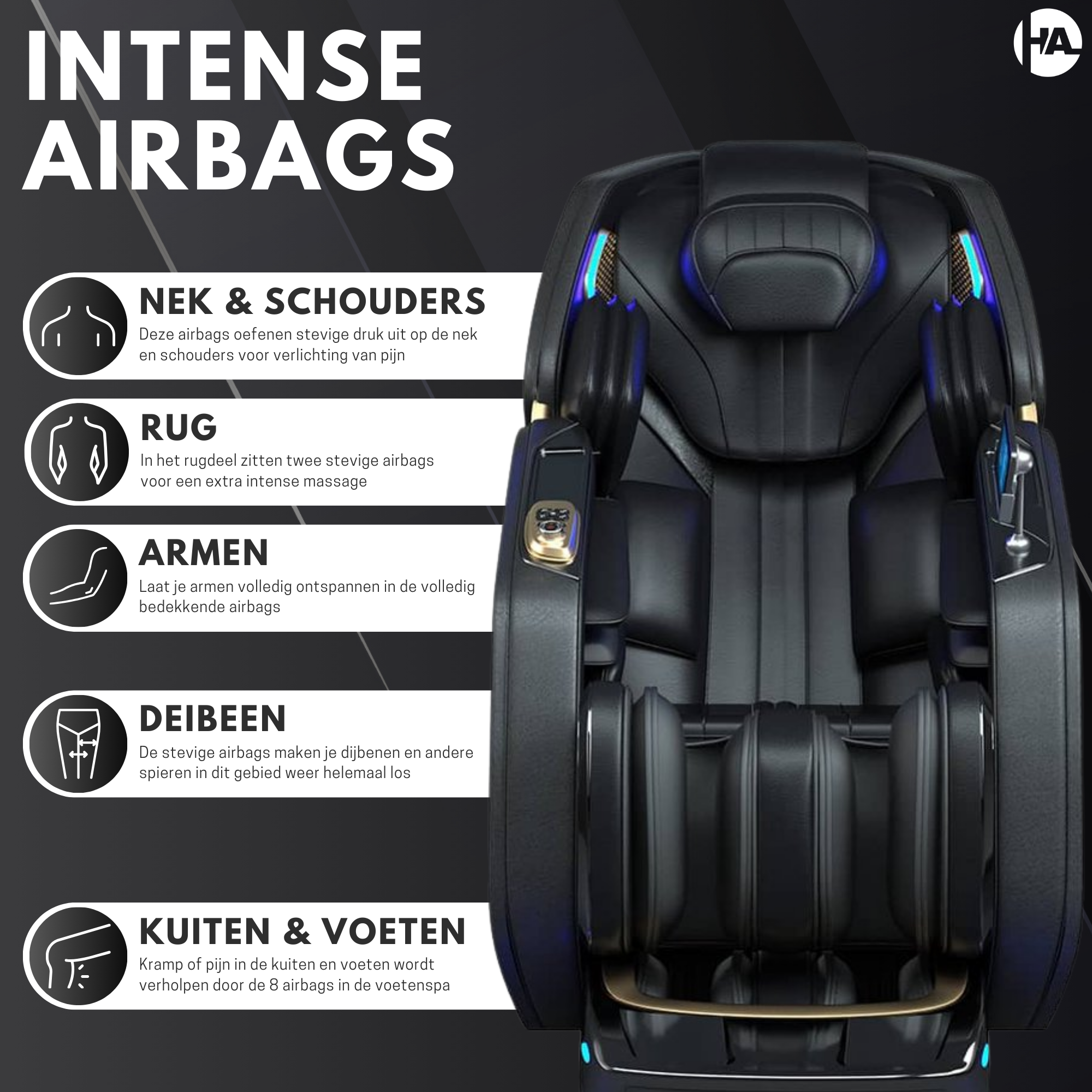 High Aspect® Massagestoel S1 - Space Grey