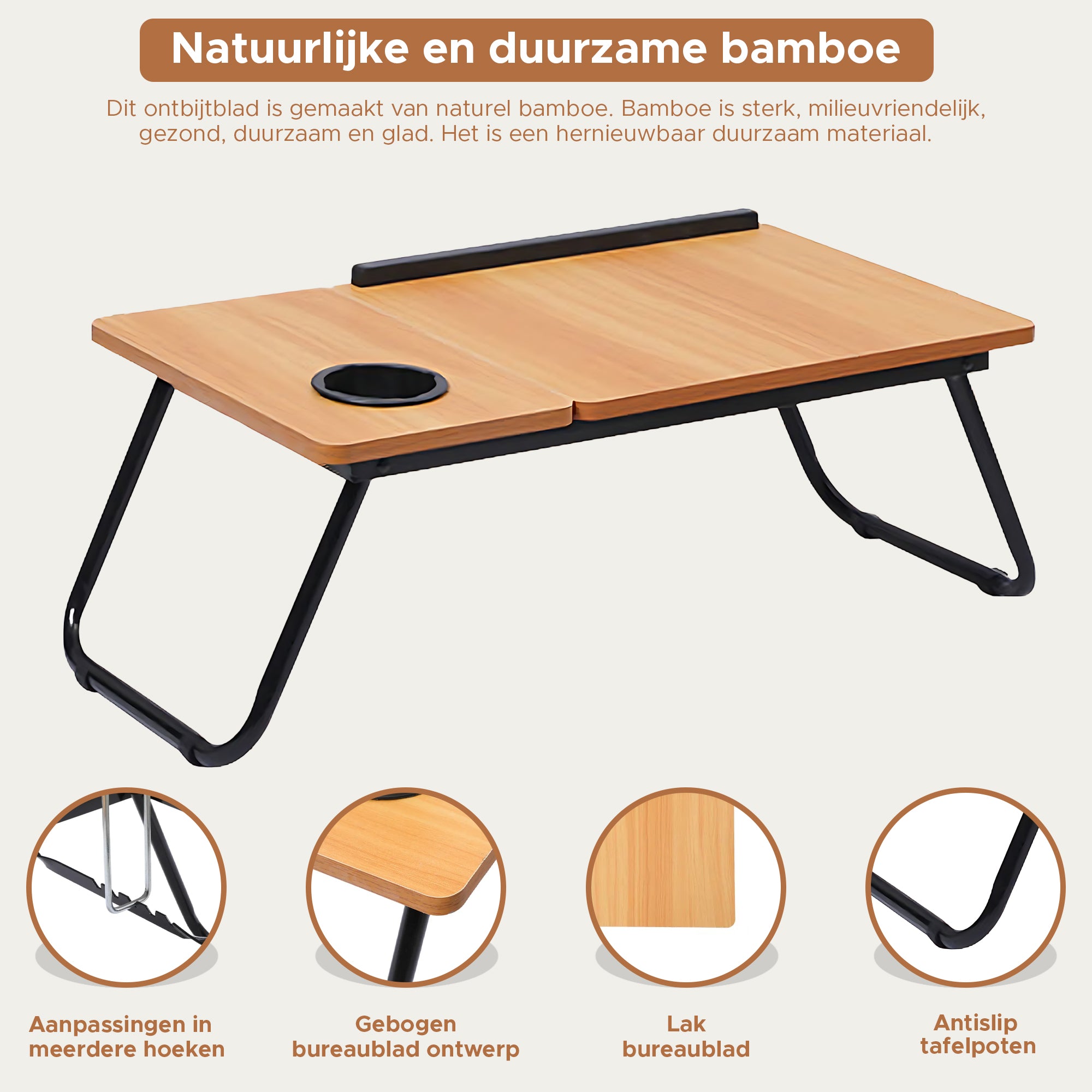 Bedtafel bruin
